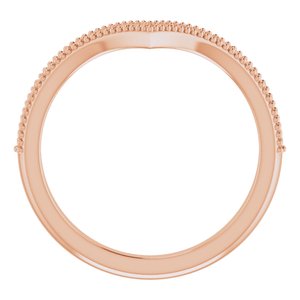 14K Rose 1/6 CTW Diamond Stackable "V" Ring - BN & CO JEWELRY