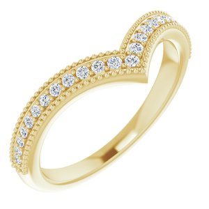 14K Yellow 1/6 CTW Diamond Stackable "V" Ring - BN & CO JEWELRY