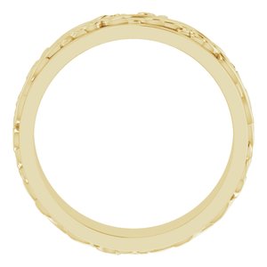 14K Yellow 7 mm Sculptural Band - BN & CO JEWELRY
