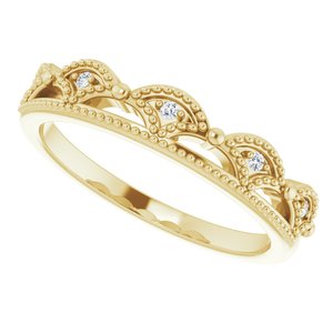 14K Yellow .04 CTW Diamond Crown Ring - BN & CO JEWELRY