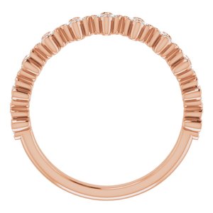 14K Rose 1/6 CTW Diamond Stackable Clover Ring - BN & CO JEWELRY