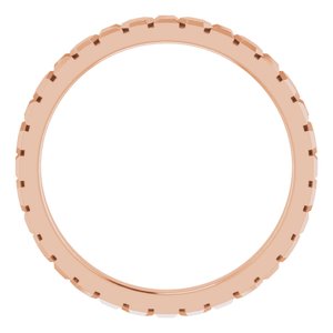 14K Rose 2 mm Geometric Band Size 7 - BN & CO JEWELRY