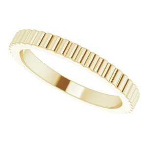 14K Yellow 2.5 mm Grooved Band Size 7.5 - BN & CO JEWELRY