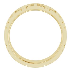 14K Yellow 7 mm Cross Band - BN & CO JEWELRY