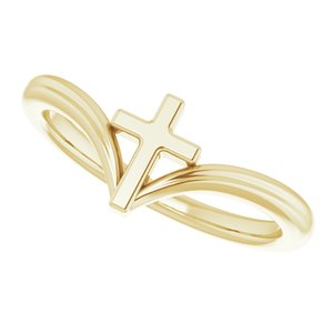 14K Yellow Cross Ring - BN & CO JEWELRY