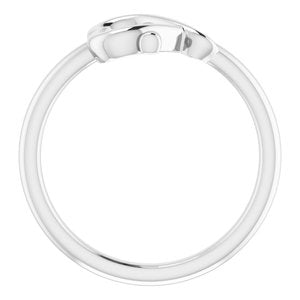 Sterling Silver Cross with Heart Youth Ring - BN & CO JEWELRY