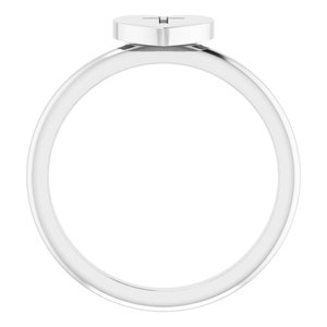Sterling Silver Heart with Cross Ring - BN & CO JEWELRY