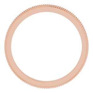 14K Rose 2.5 mm Sculptural-Inspired Band Size 10 - BN & CO JEWELRY