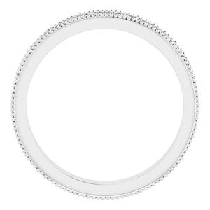 14K White 4 mm Sculptural-Inspired Band Size 9 - BN & CO JEWELRY