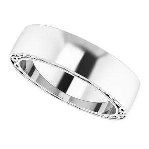 14K White 6 mm Infinity-Inspired Band Size 10 - BN & CO JEWELRY