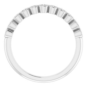 14K White .04 CTW Diamond Band - BN & CO JEWELRY