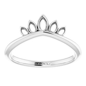 14K White Marquise-Shaped Crown Ring - BN & CO JEWELRY