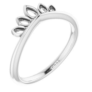 Sterling Silver Marquise-Shaped Crown Ring - BN & CO JEWELRY