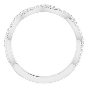 14K White 1/5 CTW Diamond Band for 8x6 mm Oval Ring - BN & CO JEWELRY