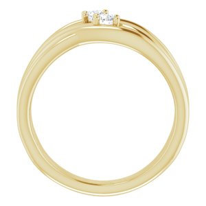 14K Yellow 1/5 CTW Diamond Two-Stone Bypass Ring - BN & CO JEWELRY