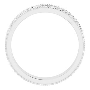14K White 5 mm Scroll Band with Milgrain Size 10 - BN & CO JEWELRY