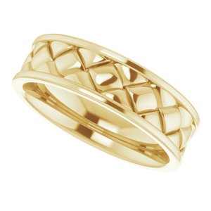 14K Yellow 6 mm Woven-Design Band Size 8 - BN & CO JEWELRY