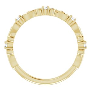 14K Yellow 1/6 CTW Natural Diamond Sculptural Anniversary Band - BN & CO JEWELRY