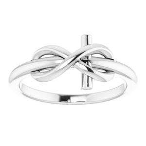 Sterling Silver Infinity-Inspired Cross Ring - BN & CO JEWELRY