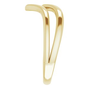 14K Yellow Double V Ring - BN & CO JEWELRY