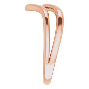 14K Rose Double V Ring - BN & CO JEWELRY