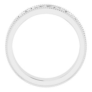 14K White 5 mm Scroll Band with Milgrain Size 11 - BN & CO JEWELRY