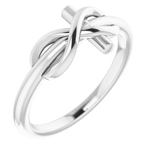 Sterling Silver Infinity-Inspired Cross Ring - BN & CO JEWELRY