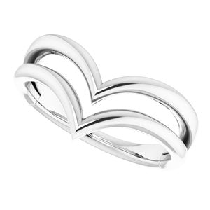 Sterling Silver Double V Ring - BN & CO JEWELRY