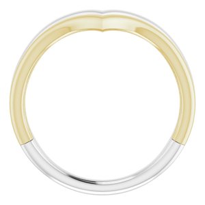 14K White & Yellow Double V Ring - BN & CO JEWELRY