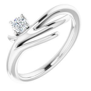 14K White 1/6 CTW Natural Diamond Ring - BN & CO JEWELRY