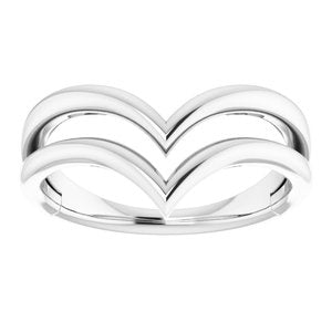 Sterling Silver Double V Ring - BN & CO JEWELRY