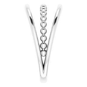 Sterling Silver Negative Space Beaded Ring - BN & CO JEWELRY