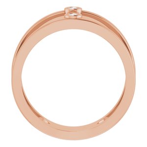 14K Rose .06 CTW Diamond Two-Stone Negative Space Ring - BN & CO JEWELRY