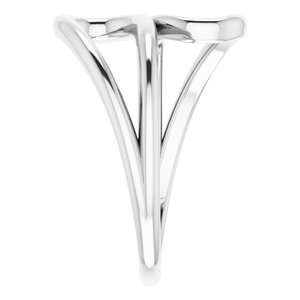 14K White Loop Bypass Ring - BN & CO JEWELRY
