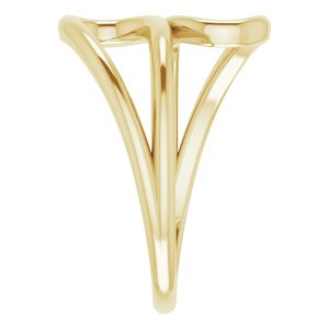 14K Yellow Loop Bypass Ring - BN & CO JEWELRY