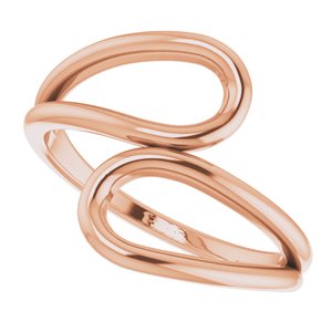 14K Rose Loop Bypass Ring - BN & CO JEWELRY