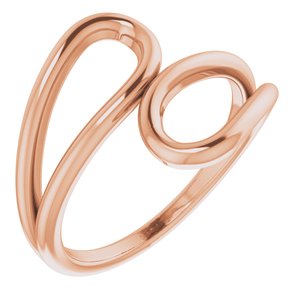 14K Rose Loop Bypass Ring - BN & CO JEWELRY