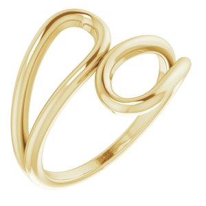 14K Yellow Loop Bypass Ring - BN & CO JEWELRY