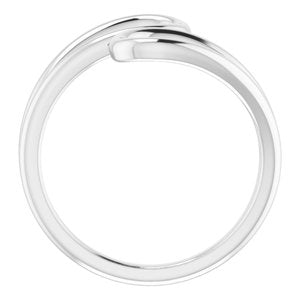 14K White Loop Bypass Ring - BN & CO JEWELRY