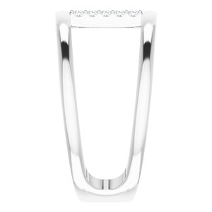 Sterling Silver .04 CTW Diamond Negative Space Ring - BN & CO JEWELRY