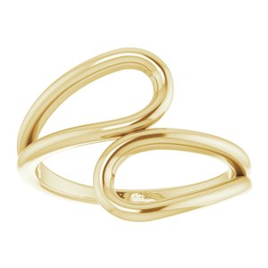 14K Yellow Loop Bypass Ring - BN & CO JEWELRY