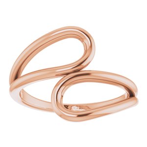 14K Rose Loop Bypass Ring - BN & CO JEWELRY