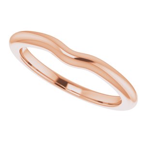 10K Rose Band for 6.5 mm Round Ring - BN & CO JEWELRY