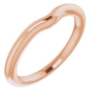 10K Rose Band for 6.5 mm Round Ring - BN & CO JEWELRY