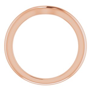 10K Rose Band for 6.5 mm Round Ring - BN & CO JEWELRY
