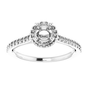 14K White 5.2 mm Round - BN & CO JEWELRY