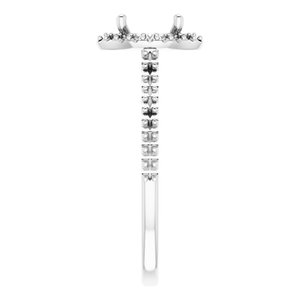 14K White 8 x 6 mm Oval - BN & CO JEWELRY