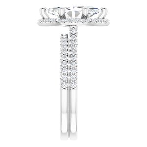 14K X1 White 12 x 6 mm Marquise - BN & CO JEWELRY