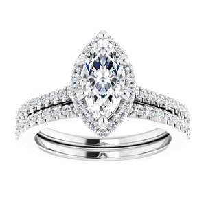 14K White 10 x 5 mm Marquise - BN & CO JEWELRY