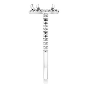 14K White 8 x 6 mm Pear - BN & CO JEWELRY